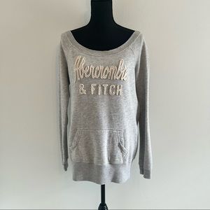 A+F Gray Boatneck Sweater
